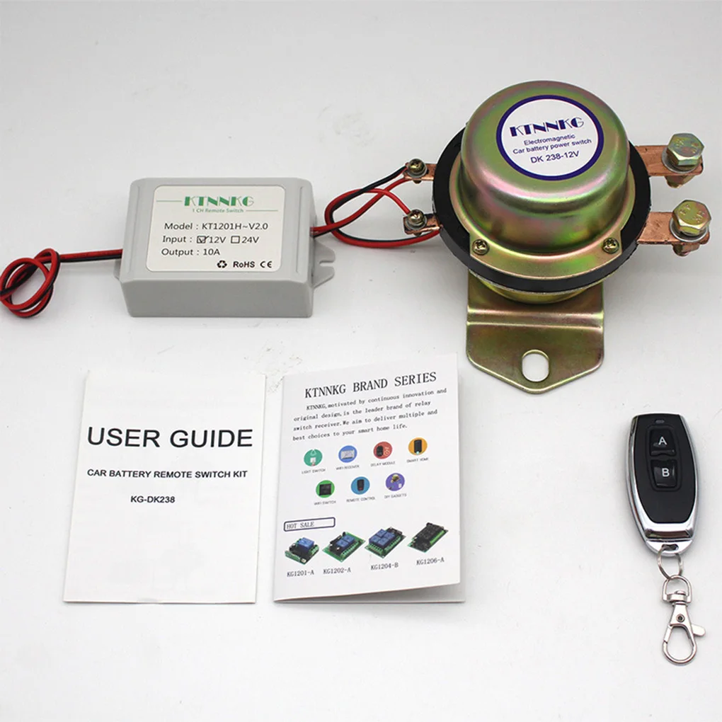 Remote Control Switch DC12V24V Car Electromagnetic Valve Terminal Battery Isolator RF Receiver Module Switches
Remote Control Switch DC12V24V Car Electromagnetic Valve Terminal Battery Isolator RF Receiver Module Switches
