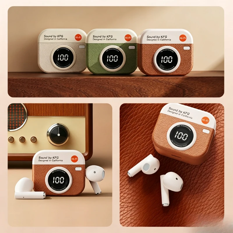 Mini Retro Camera Design Wireless Earbuds, In-Ear Headphones with Ultra Long Battery Life & Hi-Fi Sound Quality
Mini Retro Camera Design Wireless Earbuds, In-Ear Headphones with Ultra Long Battery Life & Hi-Fi Sound Quality