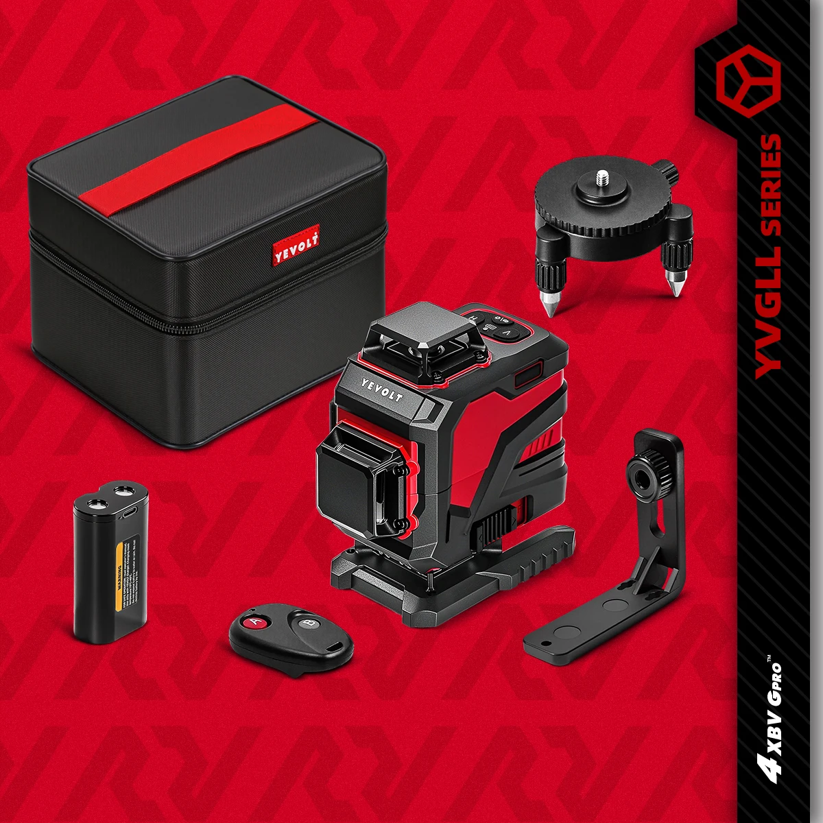 YEVOLT YVGLL4XS16 Volumetric 16-Line Cross Line Laser Level ±4° Self-Leveling Ground Layout High-Accuracy 30m Woring Range
YEVOLT YVGLL4XS16 Volumetric 16-Line Cross Line Laser Level ±4° Self-Leveling Ground Layout High-Accuracy 30m Woring Range
