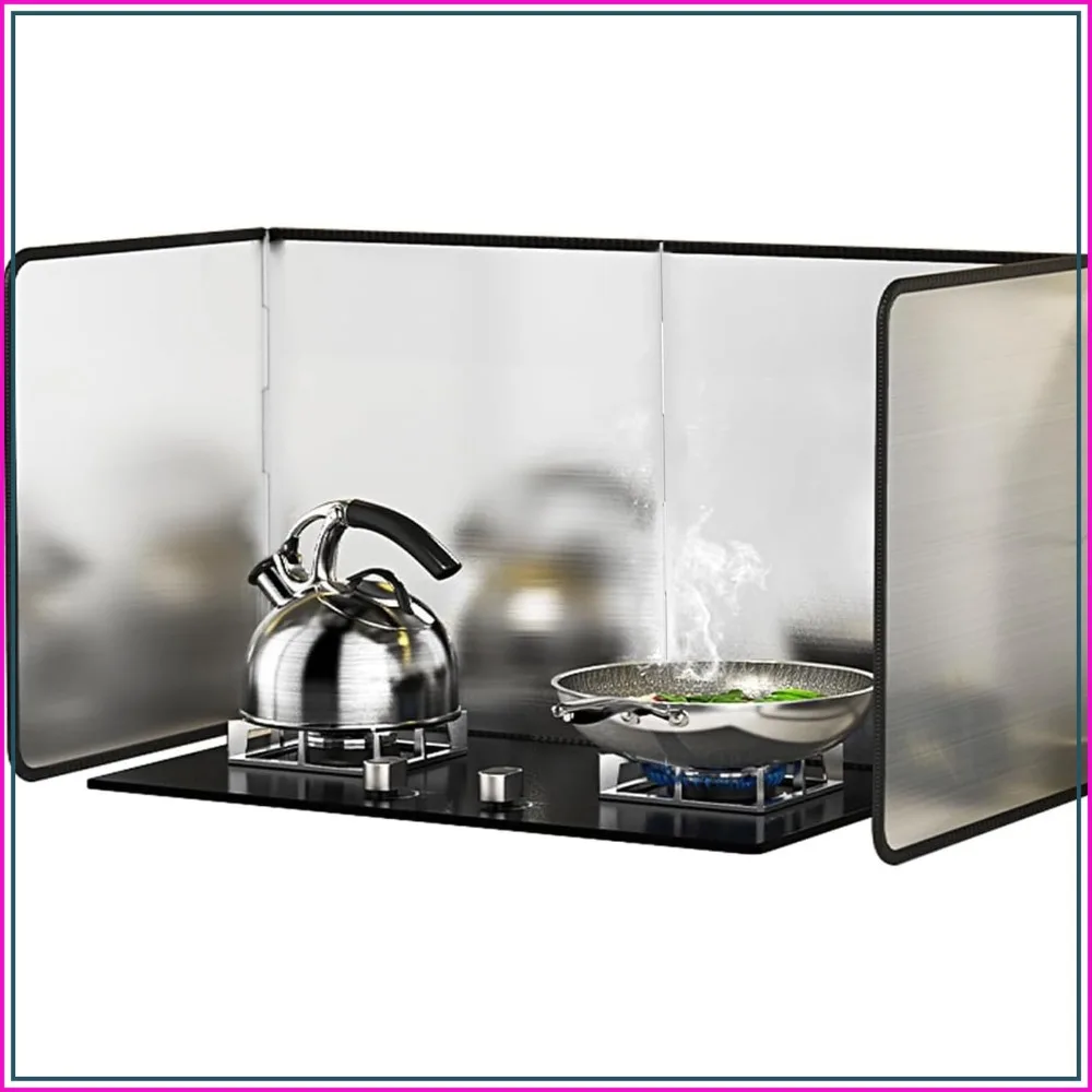 4 Sided Foldable Stainless Steel Oil Splatter Guard for Frying, Nonstick Heat Insulation Board
4 Sided Foldable Stainless Steel Oil Splatter Guard for Frying, Nonstick Heat Insulation Board