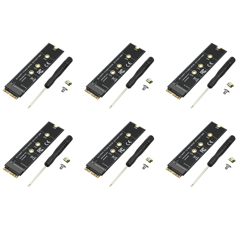 6X M.2 NVME SSD Convert Adapter Card для Air Pro Retina 2013-2017 NVME/AHCI SSD Kit для A1465 A1466 A1398 A1502
6X M.2 NVME SSD Convert Adapter Card для Air Pro Retina 2013-2017 NVME/AHCI SSD Kit для A1465 A1466 A1398 A1502