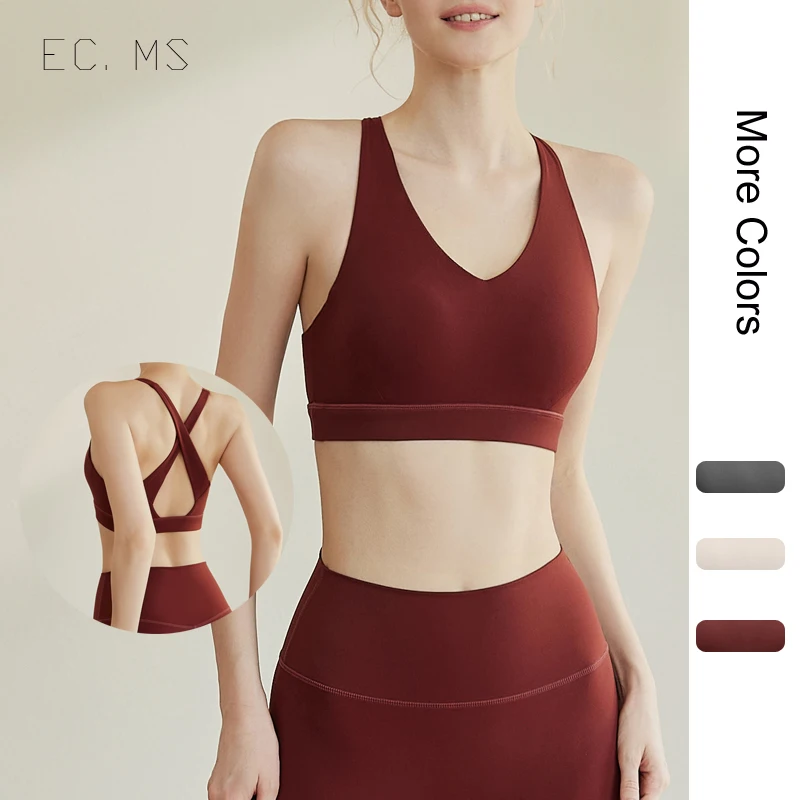 Women Sport Bra Fixed Wireless Cups Heart Collar Cross Back Shockproof Gathering Onepiece Exercise Running Vest
Women Sport Bra Fixed Wireless Cups Heart Collar Cross Back Shockproof Gathering Onepiece Exercise Running Vest