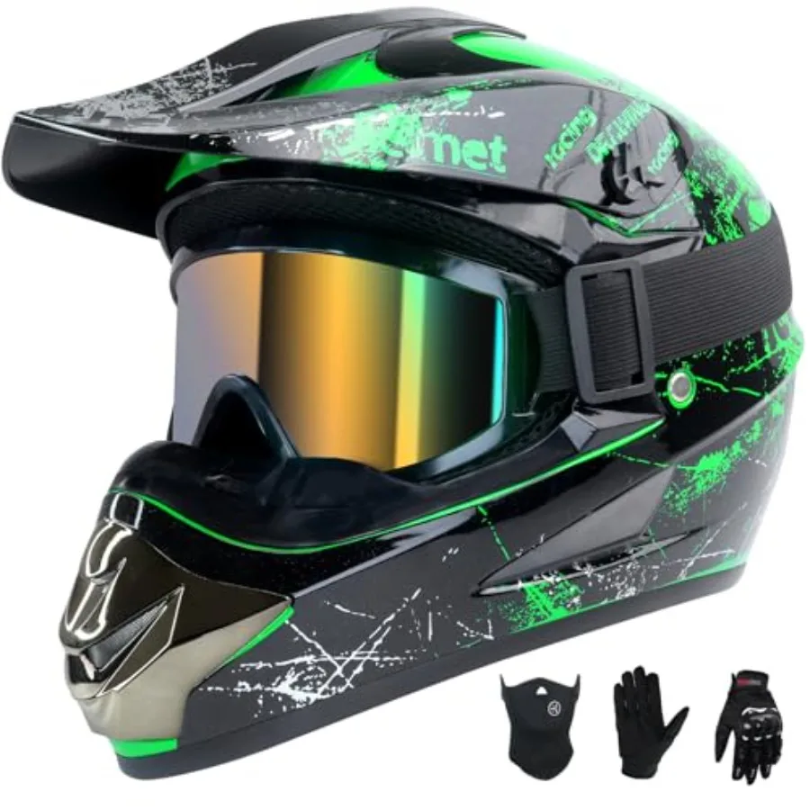 Youth Dirt Bike Helmet Full Face, ABS Plastic, Black/Red, DOT Approved with Ventilation Lightweight Design for Off-Road ATV BMX
Youth Dirt Bike Helmet Full Face, ABS Plastic, Black/Red, DOT Approved with Ventilation Lightweight Design for Off-Road ATV BMX