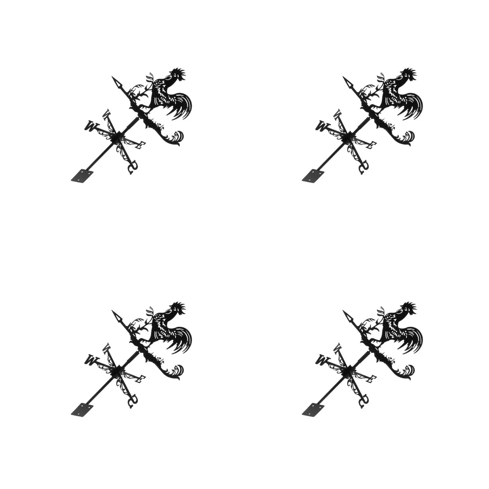 4pcs 4 Count Indicator Wrought Iron Rooster Weather Vane Decorations Garden Weathervane Child Vanes
4pcs 4 Count Indicator Wrought Iron Rooster Weather Vane Decorations Garden Weathervane Child Vanes