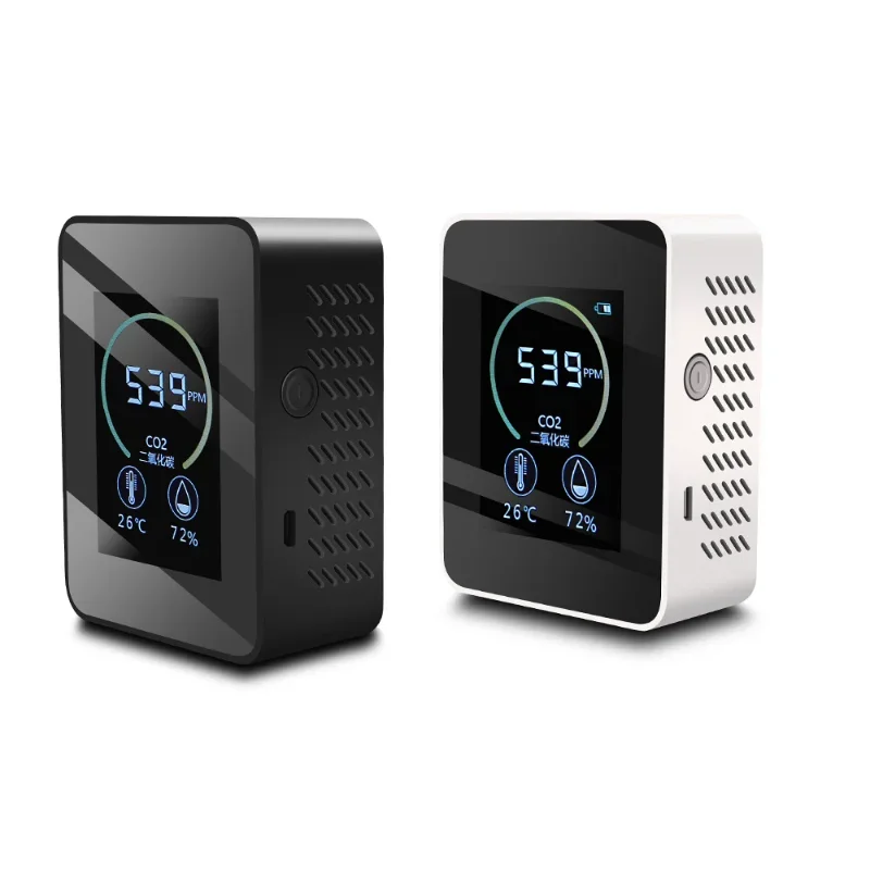 CO2 Detector Air Quality Index Temperature Humidity Indoor Mini USB Lithium Battery
CO2 Detector Air Quality Index Temperature Humidity Indoor Mini USB Lithium Battery