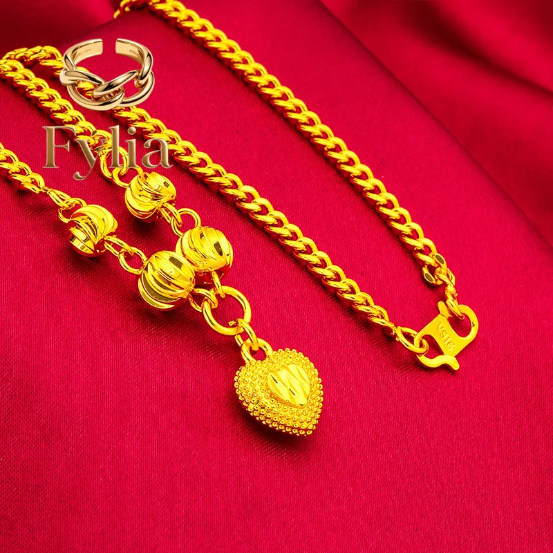 Fylia Jewelry Love Watermelon Necklace for Women, 24K Gold, AU999 | 3D gold watermelon with heart-shaped vines & red enamel, s
Fylia Jewelry Love Watermelon Necklace for Women, 24K Gold, AU999 | 3D gold watermelon with heart-shaped vines & red enamel, s