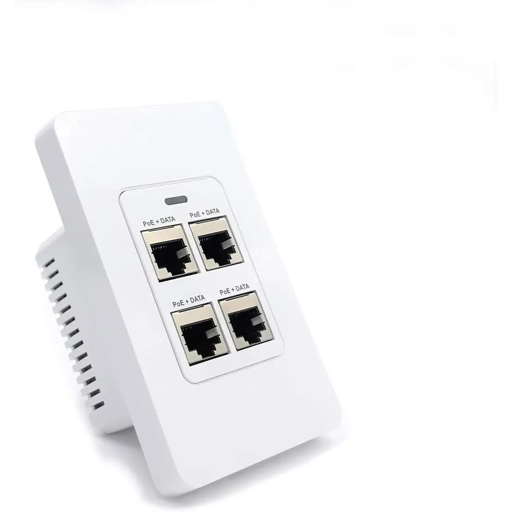 4-Port Wall-Mounted Gigabit PoE+ Extender Switch with IEEE 802.3bt Uplink and VLAN Passthrough for Network Expansion
4-Port Wall-Mounted Gigabit PoE+ Extender Switch with IEEE 802.3bt Uplink and VLAN Passthrough for Network Expansion