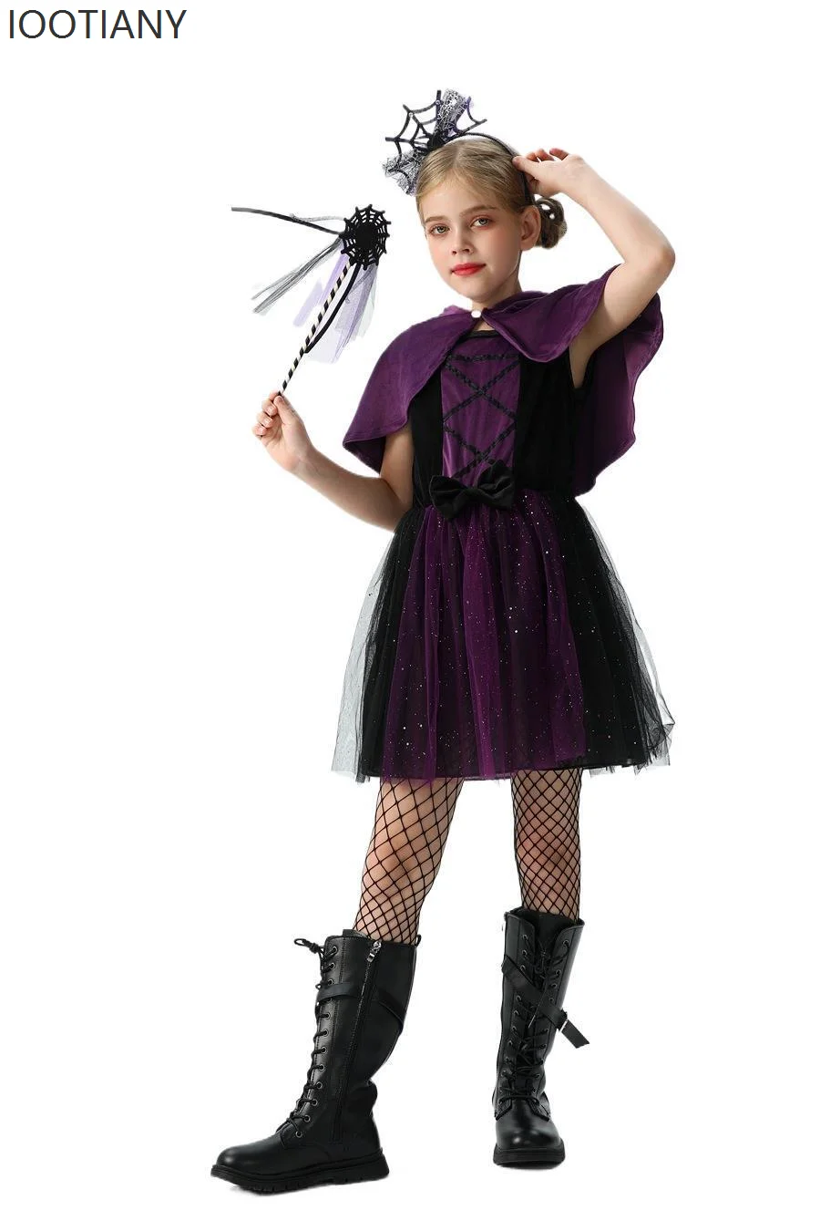 Halloween Children's Costume Purple Witch Dress Cloak Shawl Vampire Girl Witch Theme Party Stage Cosplay Performance Costume New
Halloween Children's Costume Purple Witch Dress Cloak Shawl Vampire Girl Witch Theme Party Stage Cosplay Performance Costume New