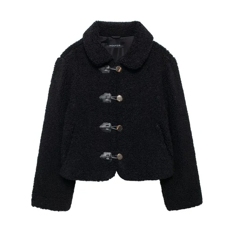 Fall Winter New Arrival Women's Faion Fce Lined ort Coat Long Sve Turn down Collar Versatile Outerwear 8372250
Fall Winter New Arrival Women's Faion Fce Lined ort Coat Long Sve Turn down Collar Versatile Outerwear 8372250