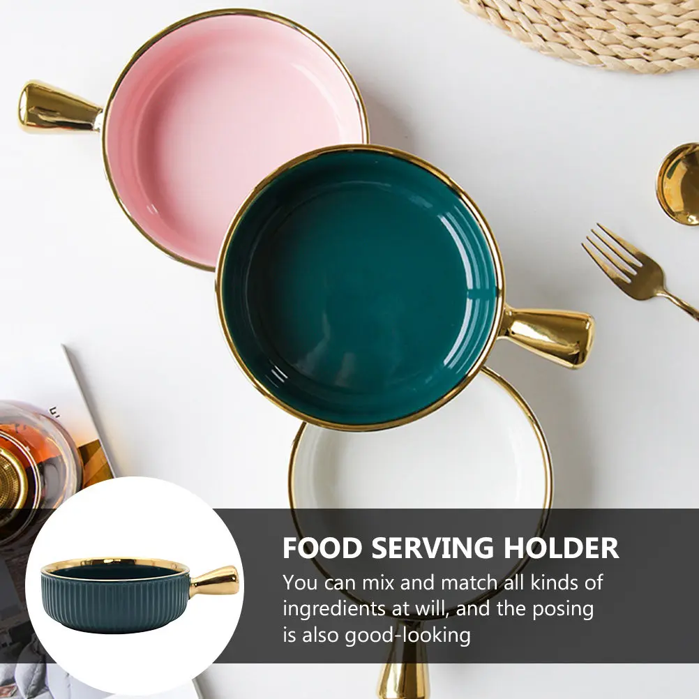1Pcs Ceramic Fruit Dessert Salad Bowl Environmentally Friendly Heat Resistant Food Holder for Parties Ceramic Bowl with Handle
1Pcs Ceramic Fruit Dessert Salad Bowl Environmentally Friendly Heat Resistant Food Holder for Parties Ceramic Bowl with Handle