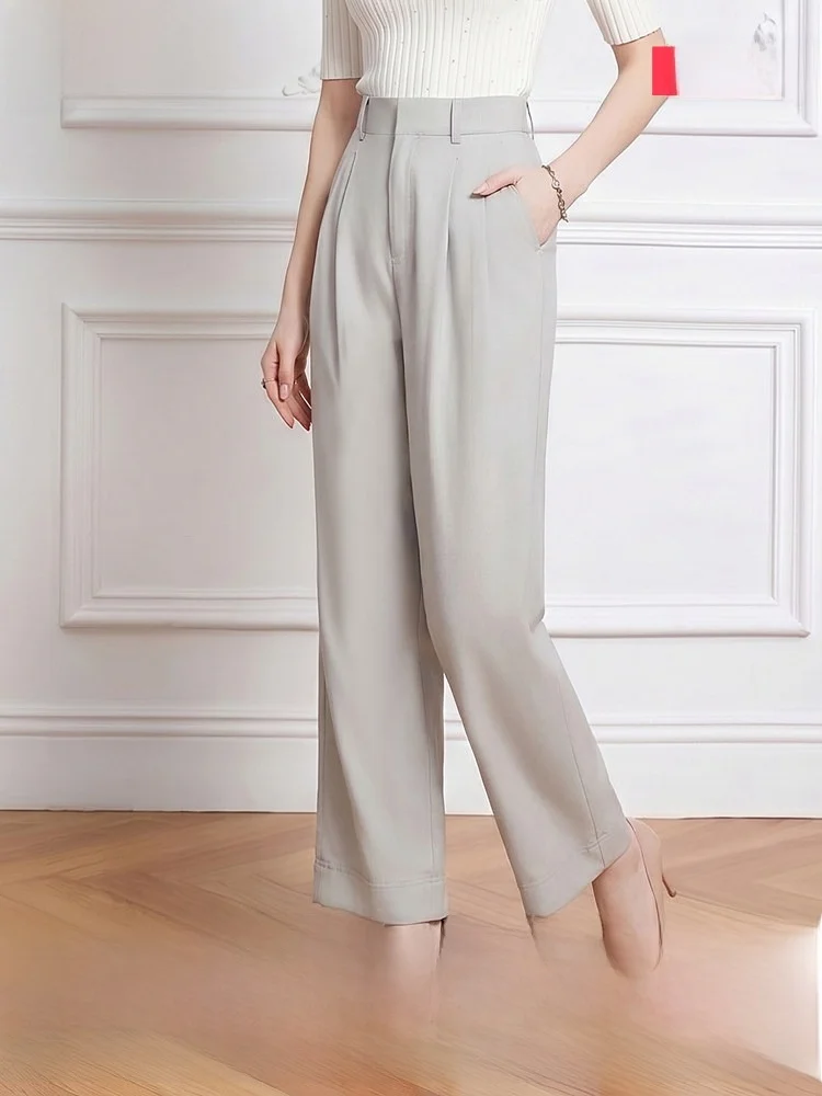 High Waist Wide Leg Pants Women's Fashion Casual Drapey Summer Slimming Straight Loose Professional Long Trousers
High Waist Wide Leg Pants Women's Fashion Casual Drapey Summer Slimming Straight Loose Professional Long Trousers