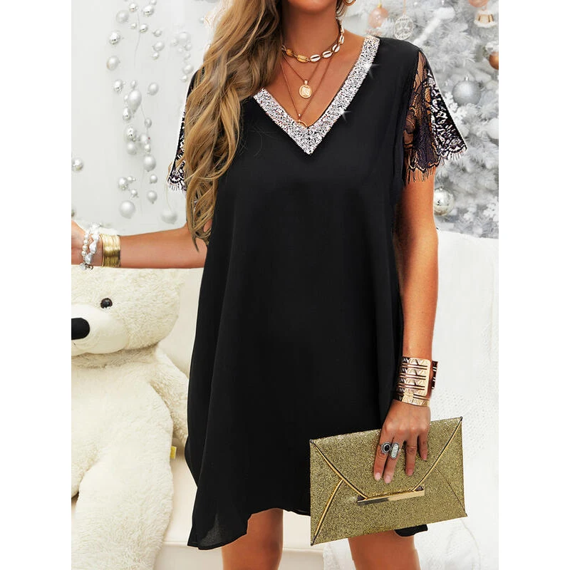 Deep V Neck Autumn Silver Sequined Lace Sexy Dress Women Off Shoulder Mini Christmas Party Club Vestidos
Deep V Neck Autumn Silver Sequined Lace Sexy Dress Women Off Shoulder Mini Christmas Party Club Vestidos
