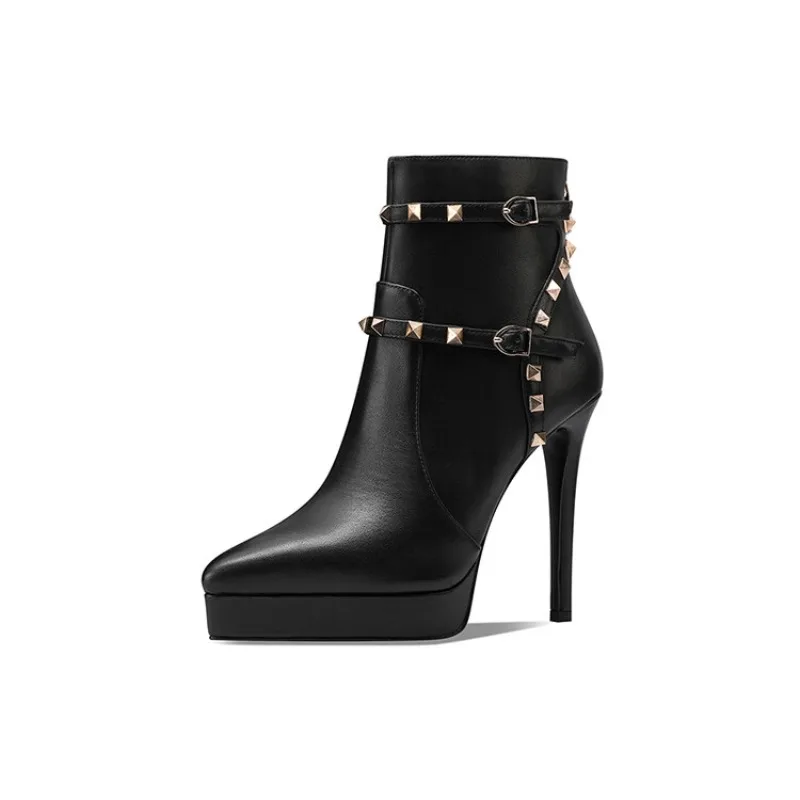 2023 Women's European and American Sexy High Heel Side Zipper Rivet Decoration Thick Sole Boots Fashion Simple Banquet Boots
2023 Women's European and American Sexy High Heel Side Zipper Rivet Decoration Thick Sole Boots Fashion Simple Banquet Boots