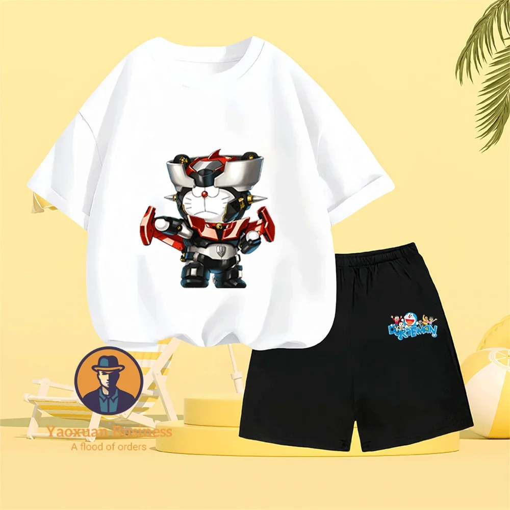 2 14Y Pure Cotton Doraemon Cartoon Print Summer Casual Two Piece Outfit Fashion Boys Girls Kidswear
2 14Y Pure Cotton Doraemon Cartoon Print Summer Casual Two Piece Outfit Fashion Boys Girls Kidswear