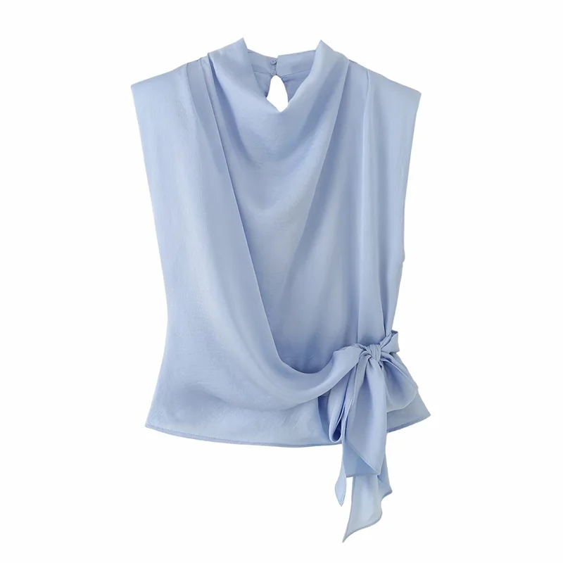 Summer Women's Casual Shirts Tops 2026 New Fashionable Sleeveless Bow Tie Blouses Top Elegant Women's Shirt
Summer Women's Casual Shirts Tops 2026 New Fashionable Sleeveless Bow Tie Blouses Top Elegant Women's Shirt