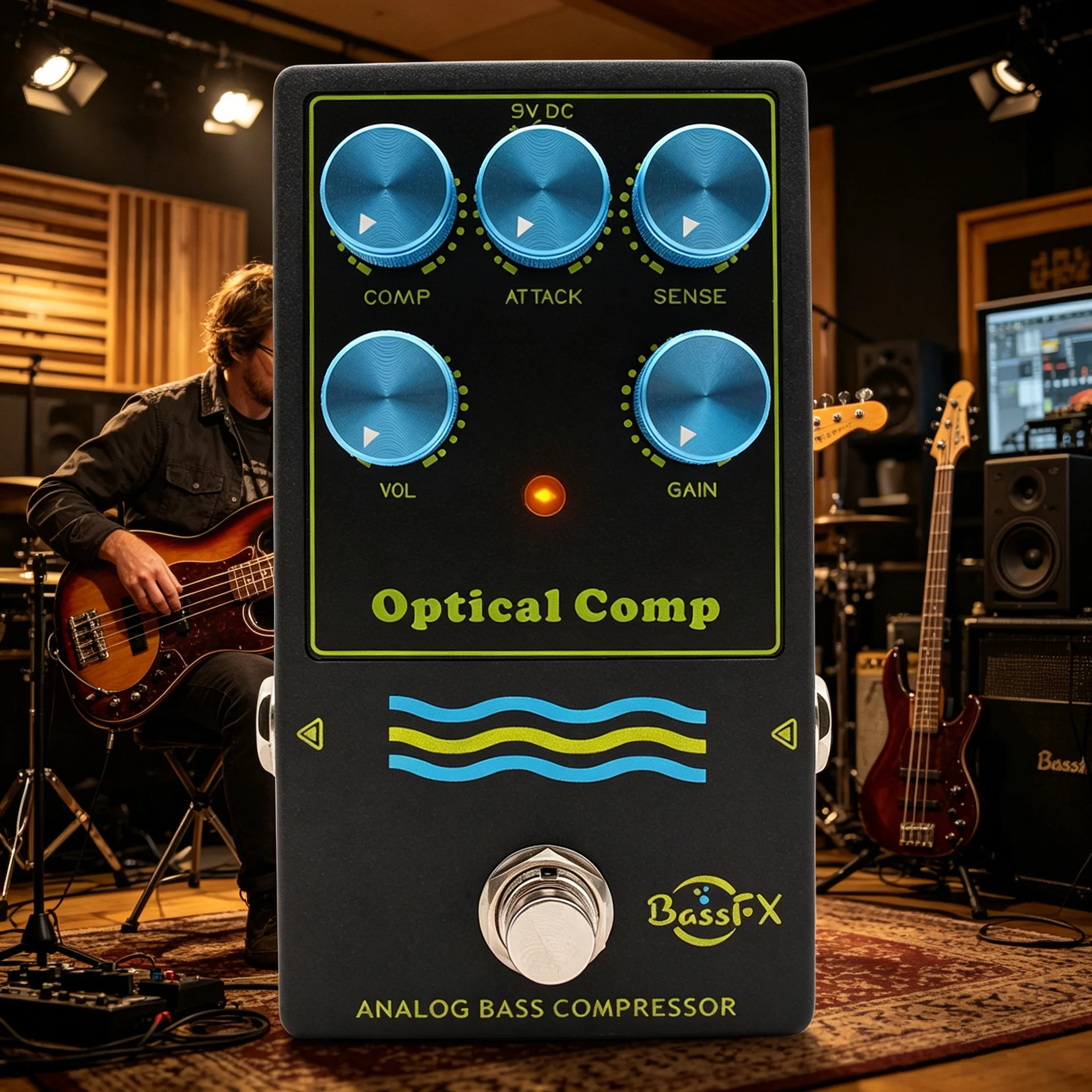 Fanmuzk Optical Comp Analog Bass Compressor Pedal Optical Compression True Bypass 5 Knobs Control
Fanmuzk Optical Comp Analog Bass Compressor Pedal Optical Compression True Bypass 5 Knobs Control