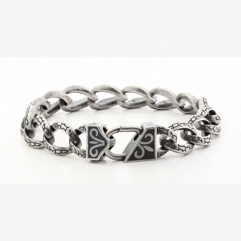 Real Pure 925 Sterling Silver Bracelet New Punk Style Men Silver Bracelets
Real Pure 925 Sterling Silver Bracelet New Punk Style Men Silver Bracelets
