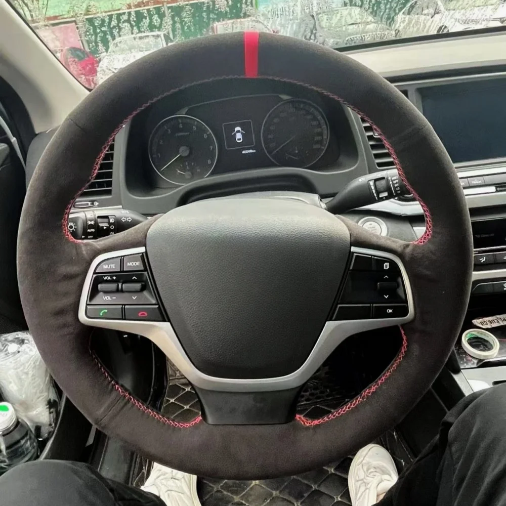 Custom Car Steering Wheel Cover Suede Leather Anti-Slip For Hyundai Elantra 4 2016-2019 Solaris 2017-2019 Avant Steering Wrap
Custom Car Steering Wheel Cover Suede Leather Anti-Slip For Hyundai Elantra 4 2016-2019 Solaris 2017-2019 Avant Steering Wrap