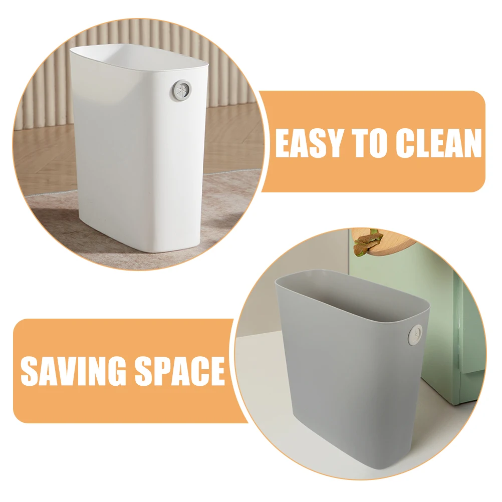 2pcs Long Rectangle Garbage Can Narrow Design Pp Material Smooth Interior Space Saving For Bathroom Kitchen Office Home Slim
2pcs Long Rectangle Garbage Can Narrow Design Pp Material Smooth Interior Space Saving For Bathroom Kitchen Office Home Slim