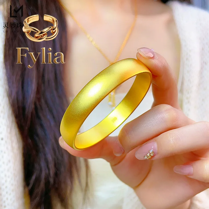 Fylia Jewelry Fylia Jewelry 9999 ancient method inheritance thickened loach back wide-face tire ring 24K real gold bracelet w
Fylia Jewelry Fylia Jewelry 9999 ancient method inheritance thickened loach back wide-face tire ring 24K real gold bracelet w