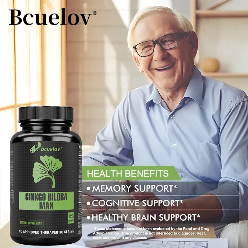 Ginkgo Biloba Capsules - Brain Health, Help Keeps Alert and Sharp, Improving Concentration & Memory, Antioxidant, NON-GMO
Ginkgo Biloba Capsules - Brain Health, Help Keeps Alert and Sharp, Improving Concentration & Memory, Antioxidant, NON-GMO