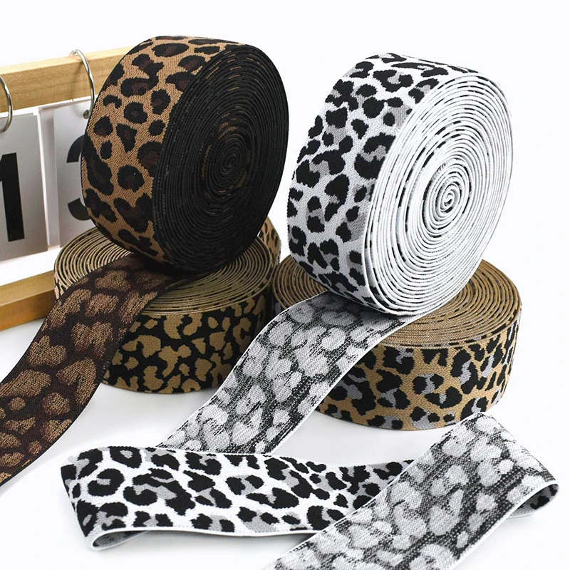 5/10Meters 15-50mm Elastic Band Leopard Print Stretch Ribbon Tapes Sport Clothing Jacquard Spring Webbing Sewing Accessories
5/10Meters 15-50mm Elastic Band Leopard Print Stretch Ribbon Tapes Sport Clothing Jacquard Spring Webbing Sewing Accessories