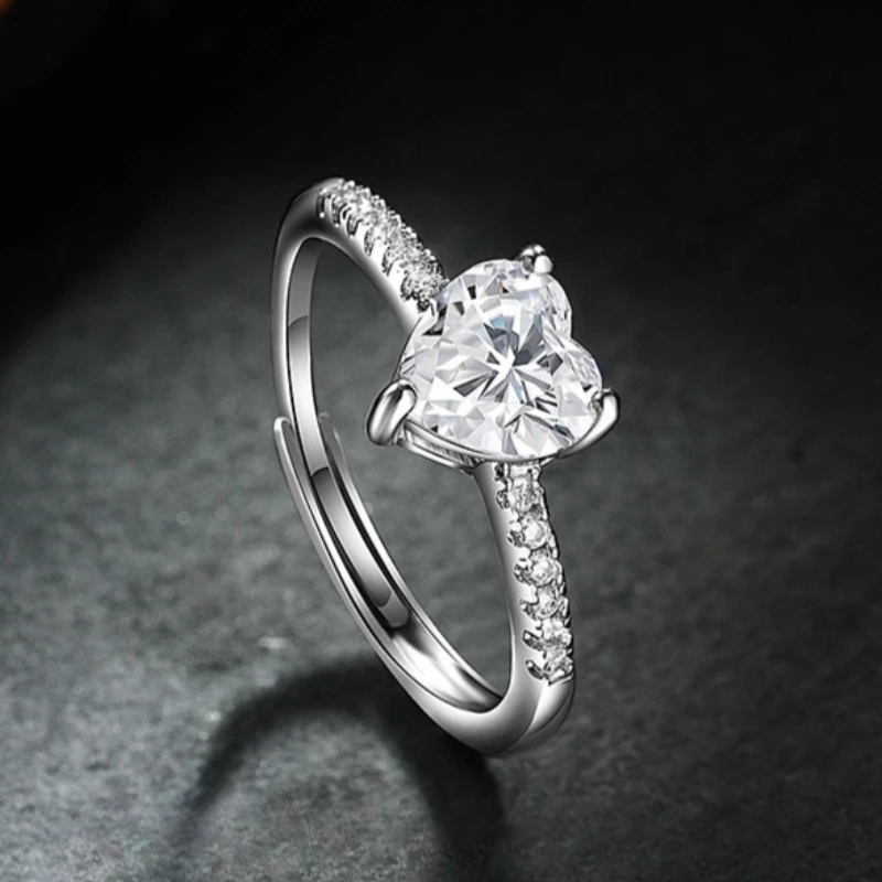 925 Silver Ring Shining Heart Zircon for Women Wedding Jewelry Sterling-Silver Bands Fine Fashion Gift Party High Quality Ring
925 Silver Ring Shining Heart Zircon for Women Wedding Jewelry Sterling-Silver Bands Fine Fashion Gift Party High Quality Ring