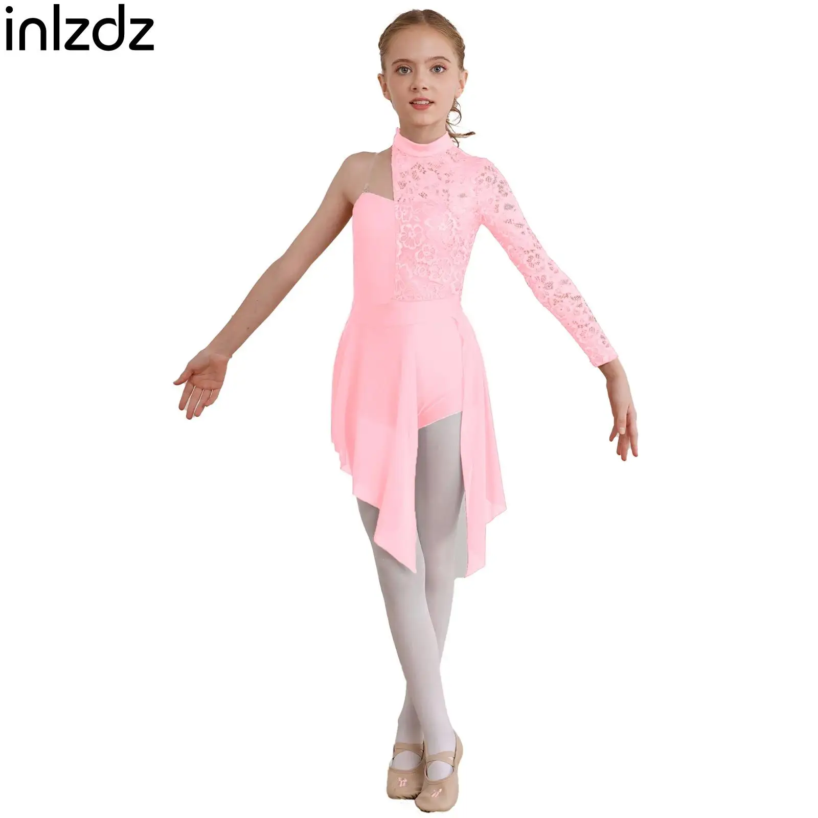 Kids One Shoulder Lace Lyrical Modern Dance Dress Girl Gymnastic Ballet Jersey Figure Skating Leotard Dress Performance Costumes
Kids One Shoulder Lace Lyrical Modern Dance Dress Girl Gymnastic Ballet Jersey Figure Skating Leotard Dress Performance Costumes