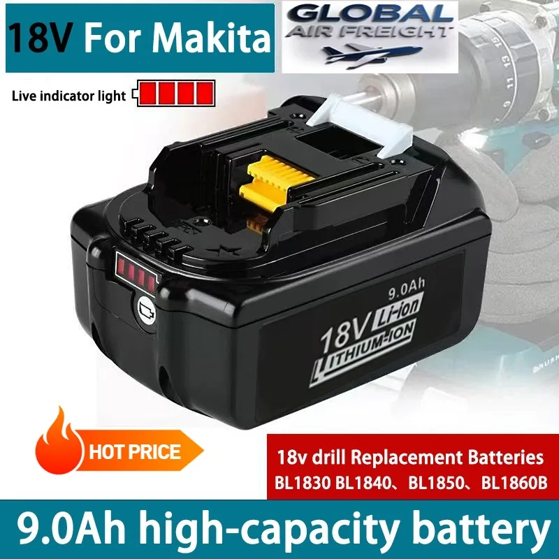 Для электроинструментов Makita 18 В, литий-ионная аккумуляторная батарея 6 Ач-9 Ач для Makita BL1830 BL1830B BL1840 BL1840B BL1850 BL1850B
Для электроинструментов Makita 18 В, литий-ионная аккумуляторная батарея 6 Ач-9 Ач для Makita BL1830 BL1830B BL1840 BL1840B BL1850 BL1850B