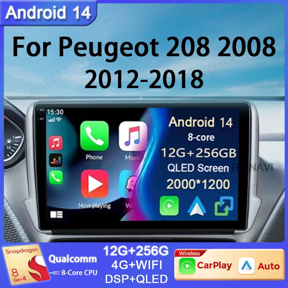 Автомобильный радиоприемник на Android 14 для Peugeot 2008 208 серии 2012 - 2018 мультимедийный стерео видеоплеер навигатор GPS Carplay Авто BT аудио
Автомобильный радиоприемник на Android 14 для Peugeot 2008 208 серии 2012 - 2018 мультимедийный стерео видеоплеер навигатор GPS Carplay Авто BT аудио