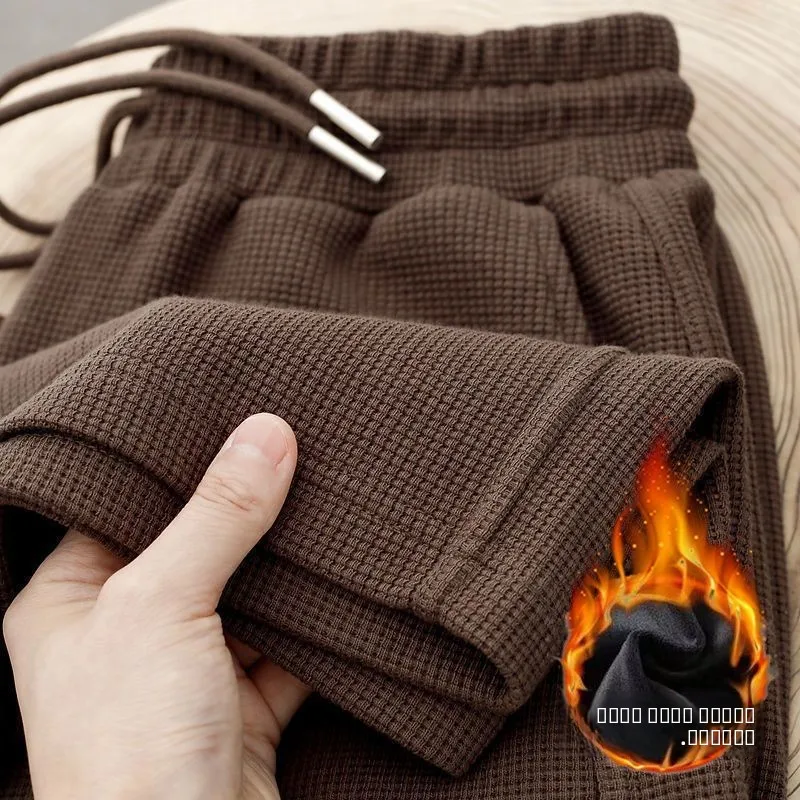 Men's Heavyweight Fleece Lined Thickened Warm Sweatpants High Quality Plaid Texture Long Pants Winter Warm Straight Leg Trousers
Men's Heavyweight Fleece Lined Thickened Warm Sweatpants High Quality Plaid Texture Long Pants Winter Warm Straight Leg Trousers