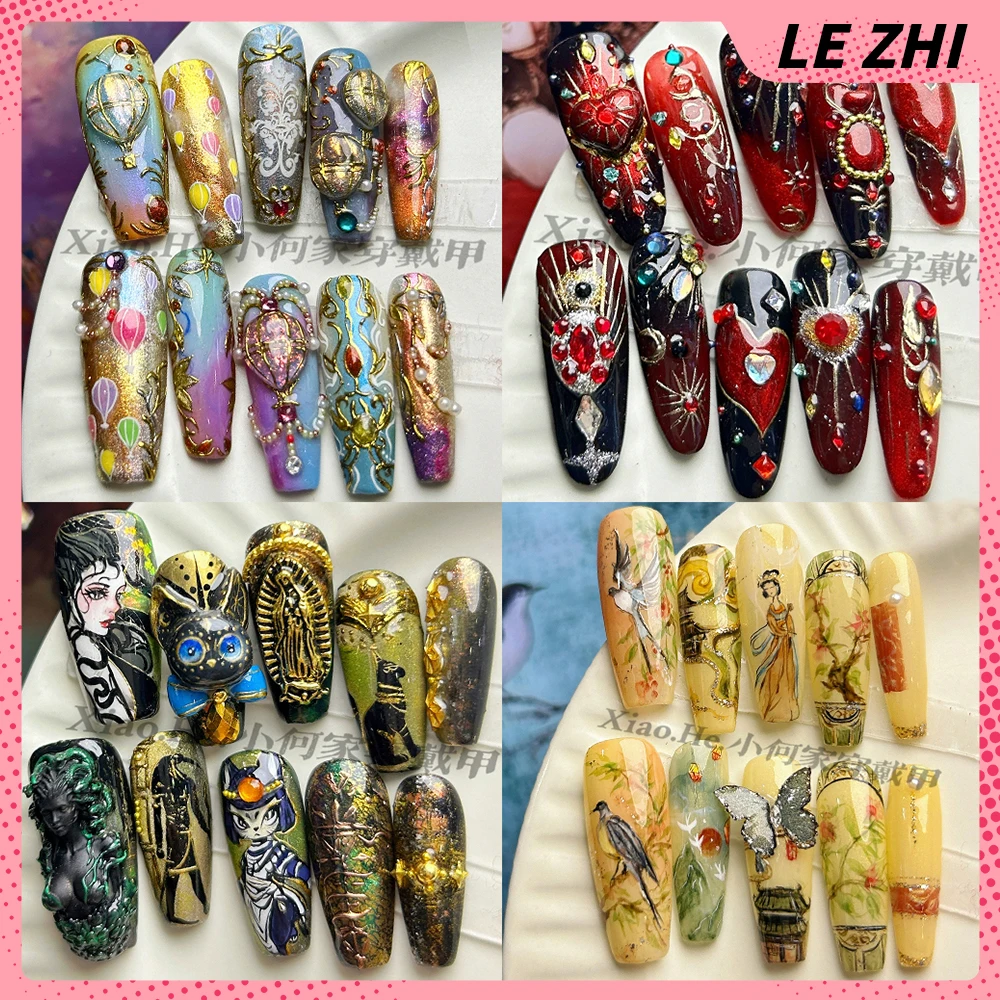 10Pcs Vintage Court Long Coffin Ellipse Handmade Reusable Press On Nails Anime Hand-Drawn Characters Cat Bird Rabbit Fake Nails
10Pcs Vintage Court Long Coffin Ellipse Handmade Reusable Press On Nails Anime Hand-Drawn Characters Cat Bird Rabbit Fake Nails
