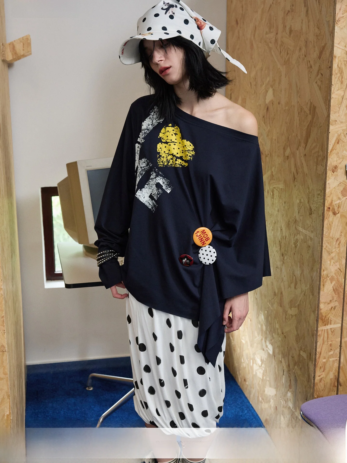 JINN STUDIO Bae Lazy Sle Printed oulderl Long Sve Sweatirt Loose Fit Casual Women's T-irt Cotton 00%
JINN STUDIO Bae Lazy Sle Printed oulderl Long Sve Sweatirt Loose Fit Casual Women's T-irt Cotton 00%