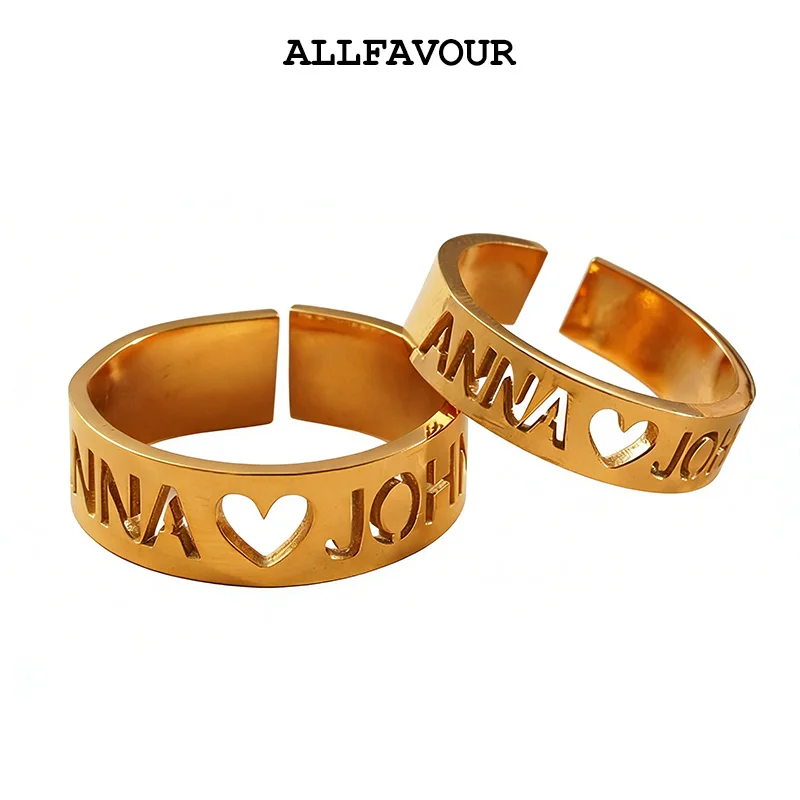 Fashion Couple Rings Custom Name Hollowed-out Hearts Stainless Steel Valentine's Day Anniversaries Wedding Birthday Jewelry Gift
Fashion Couple Rings Custom Name Hollowed-out Hearts Stainless Steel Valentine's Day Anniversaries Wedding Birthday Jewelry Gift