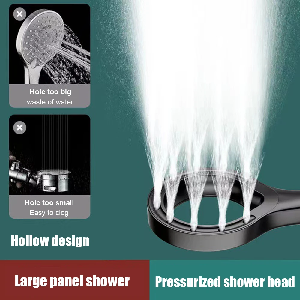 1-3Pcs Ring-shaped ABS Large Panel Spray Water-saving Shower Head Anti-blocking Handheld Bath Showerhead Rainfall Shower Set
1-3Pcs Ring-shaped ABS Large Panel Spray Water-saving Shower Head Anti-blocking Handheld Bath Showerhead Rainfall Shower Set