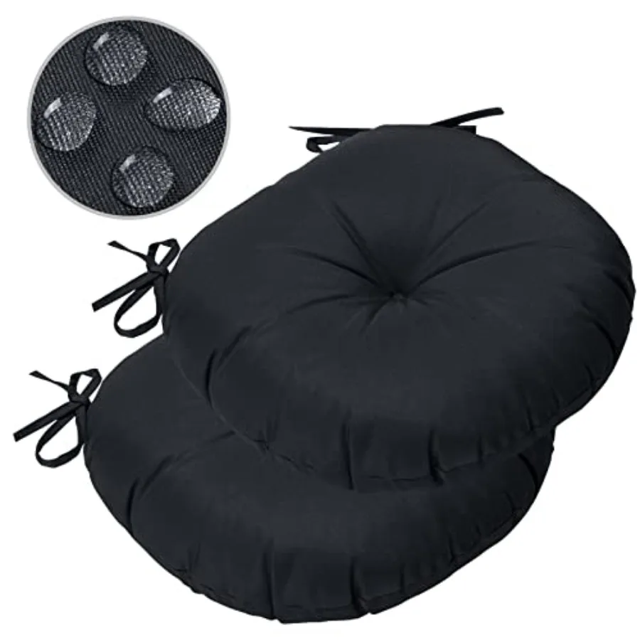 Outdoor Tufted Round Cushions 18 inch, Waterproof Bistro Chair Cushions 18"x18"x3", Circular Seat Pads with Ties for Patio Gard
Outdoor Tufted Round Cushions 18 inch, Waterproof Bistro Chair Cushions 18"x18"x3", Circular Seat Pads with Ties for Patio Gard