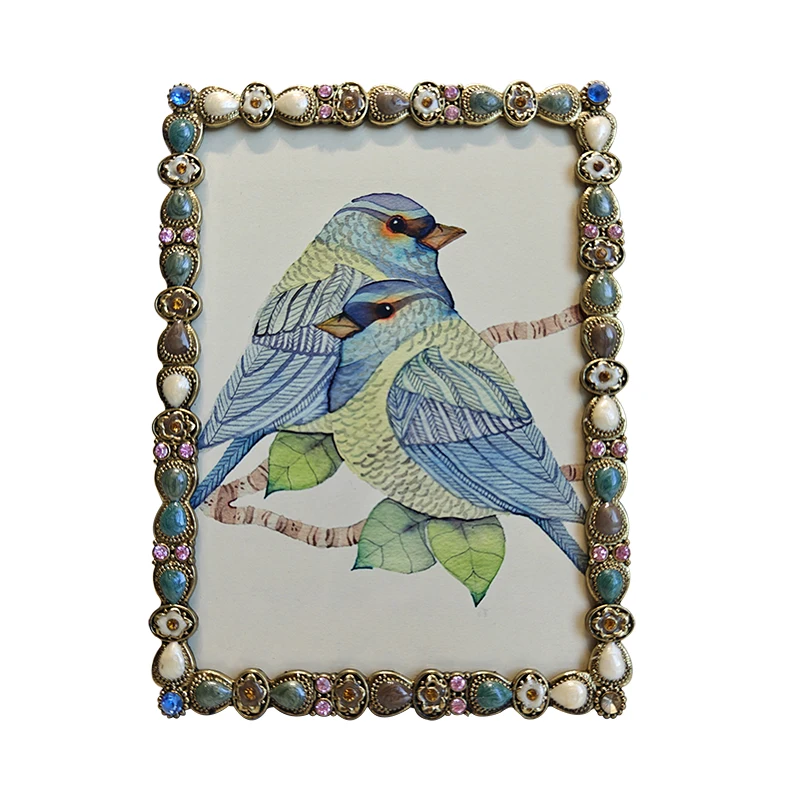 Enamel six-inch seven-inch frame table museum collection frame ornament photo
Enamel six-inch seven-inch frame table museum collection frame ornament photo
