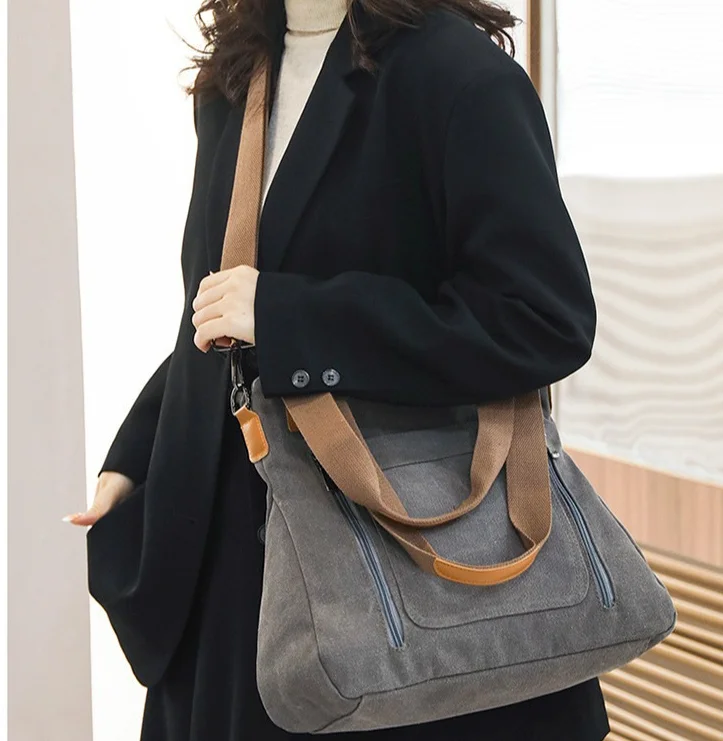 Casual Versatile Canvas Large Capacity Crossbody Bag Women's Tote Single Shoulder Commuting Bag Handbag
Casual Versatile Canvas Large Capacity Crossbody Bag Women's Tote Single Shoulder Commuting Bag Handbag