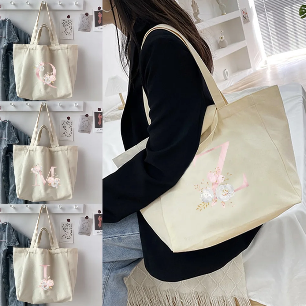 Women's Shopping Bags 2025 Canvas New Style Pink Flower Letter Printed Shoulder Bags Organizer Reusable Casual Handbag Tote Bags
Women's Shopping Bags 2025 Canvas New Style Pink Flower Letter Printed Shoulder Bags Organizer Reusable Casual Handbag Tote Bags