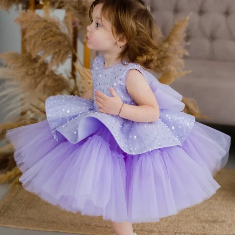 Purple Flower Girl Dresses Tulle Puffy Sequin With Bow Sleeveless Kids Baby Girls Pageant Wedding Birthday Party Holiday Gown
Purple Flower Girl Dresses Tulle Puffy Sequin With Bow Sleeveless Kids Baby Girls Pageant Wedding Birthday Party Holiday Gown