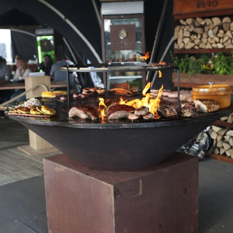 Outdoor Cooking Wood Fired Corten Steel BBQ Grill Fire Pit
Outdoor Cooking Wood Fired Corten Steel BBQ Grill Fire Pit