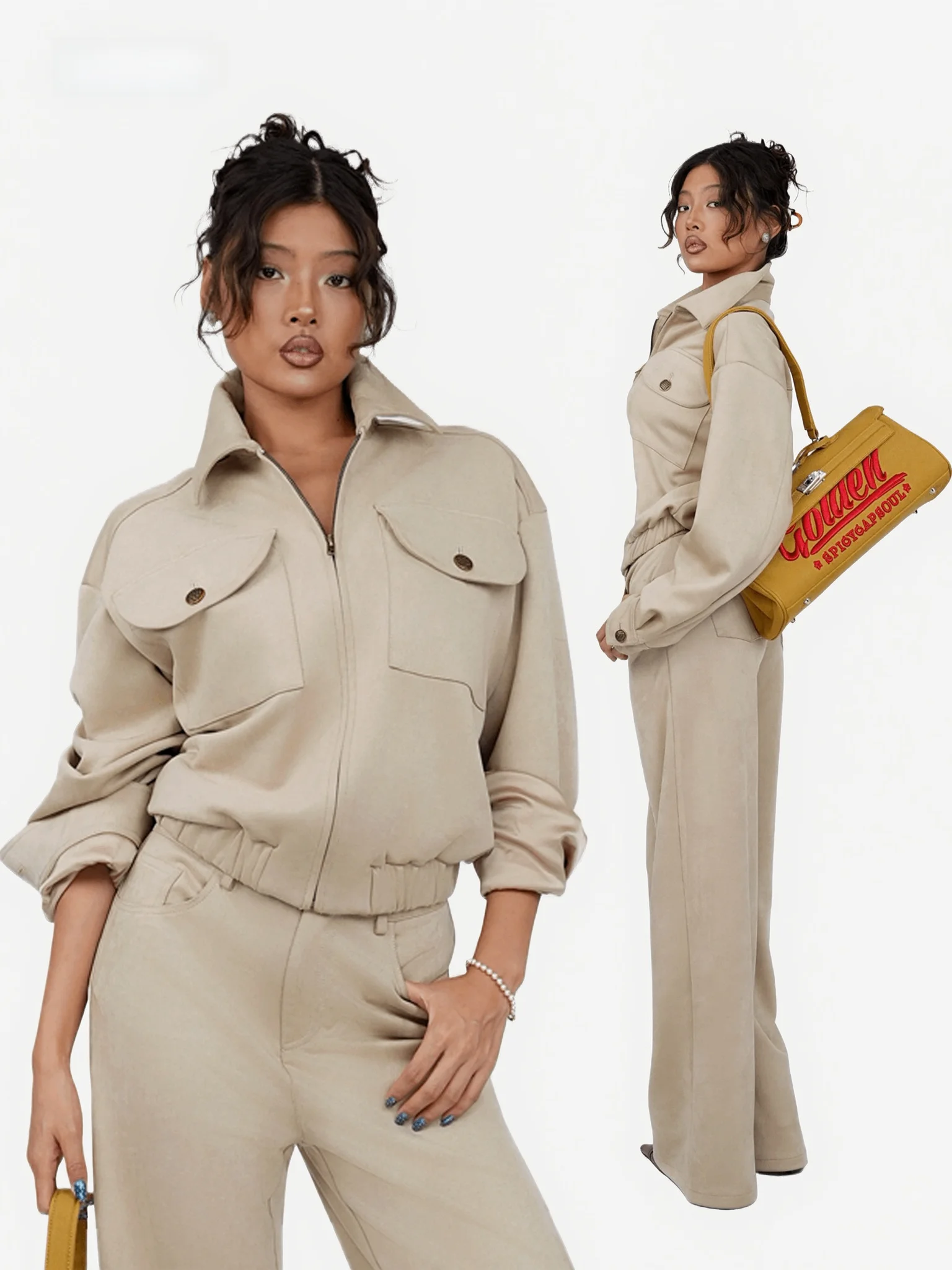 American Sle Faux Suede Jaet Retro Workwear Versatile Daily Match Flip Collar Barn Jaet Polyester Long Sve Zipper Cl...
American Sle Faux Suede Jaet Retro Workwear Versatile Daily Match Flip Collar Barn Jaet Polyester Long Sve Zipper Cl...