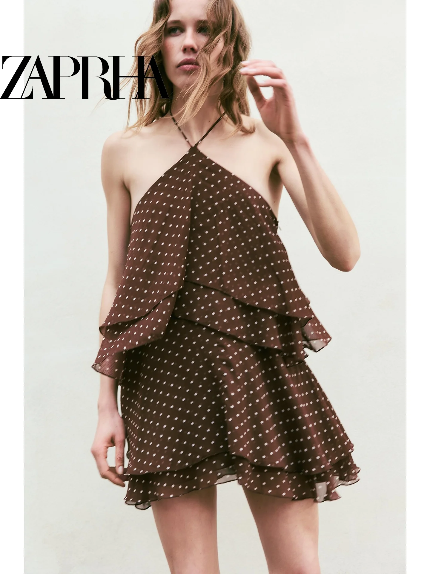 Summer 2026 Vintage Multi-Layer Ruffle Polka Dot Neck Hanging Dress Women's Casual A-Line Skirt Style Commute No-Sleeve Loose...
Summer 2026 Vintage Multi-Layer Ruffle Polka Dot Neck Hanging Dress Women's Casual A-Line Skirt Style Commute No-Sleeve Loose...