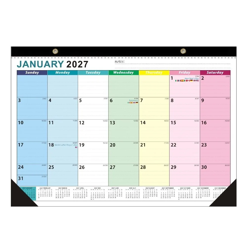Thick Paper English Calendar Hook Hanging Daily Study Wall Calendar Holidays Marked July 2026-December 2027 18 Months Calendar
Thick Paper English Calendar Hook Hanging Daily Study Wall Calendar Holidays Marked July 2026-December 2027 18 Months Calendar