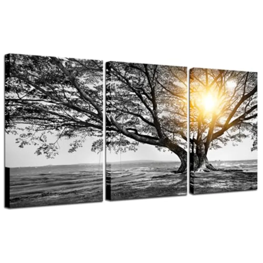 3 Piece Wall Art Black White Tree at Warm Sunrise Landscape Picture Photo Canvas Prints Nature Tree of Life Painting for Home O
3 Piece Wall Art Black White Tree at Warm Sunrise Landscape Picture Photo Canvas Prints Nature Tree of Life Painting for Home O