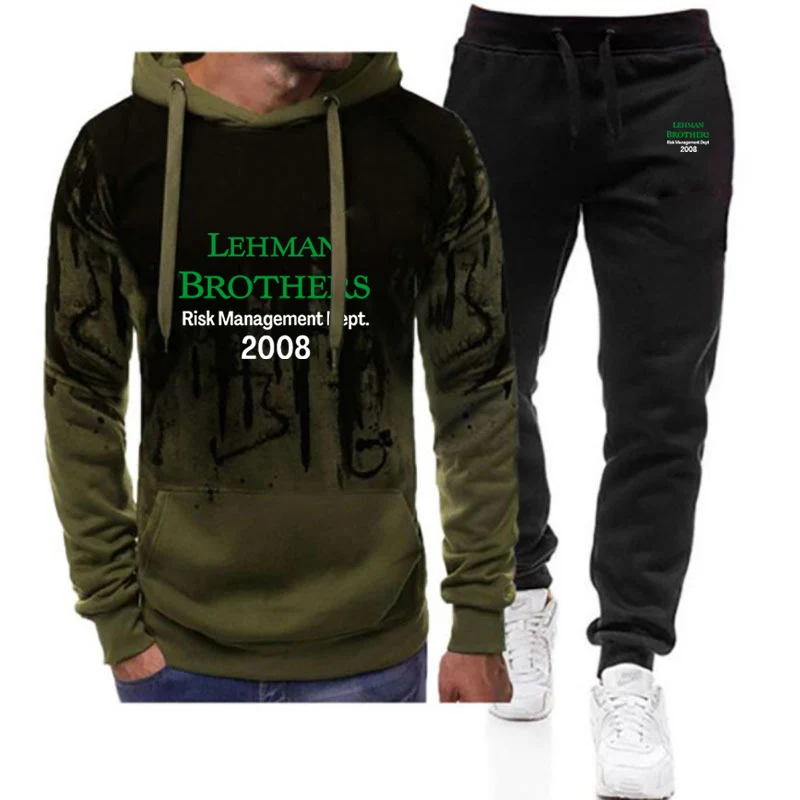 2025 Spring Autumn Men's Lehman Brothers Risk Management Department Print Gradient Color Hoodies+Sports Pants High-Quality Sets
2025 Spring Autumn Men's Lehman Brothers Risk Management Department Print Gradient Color Hoodies+Sports Pants High-Quality Sets