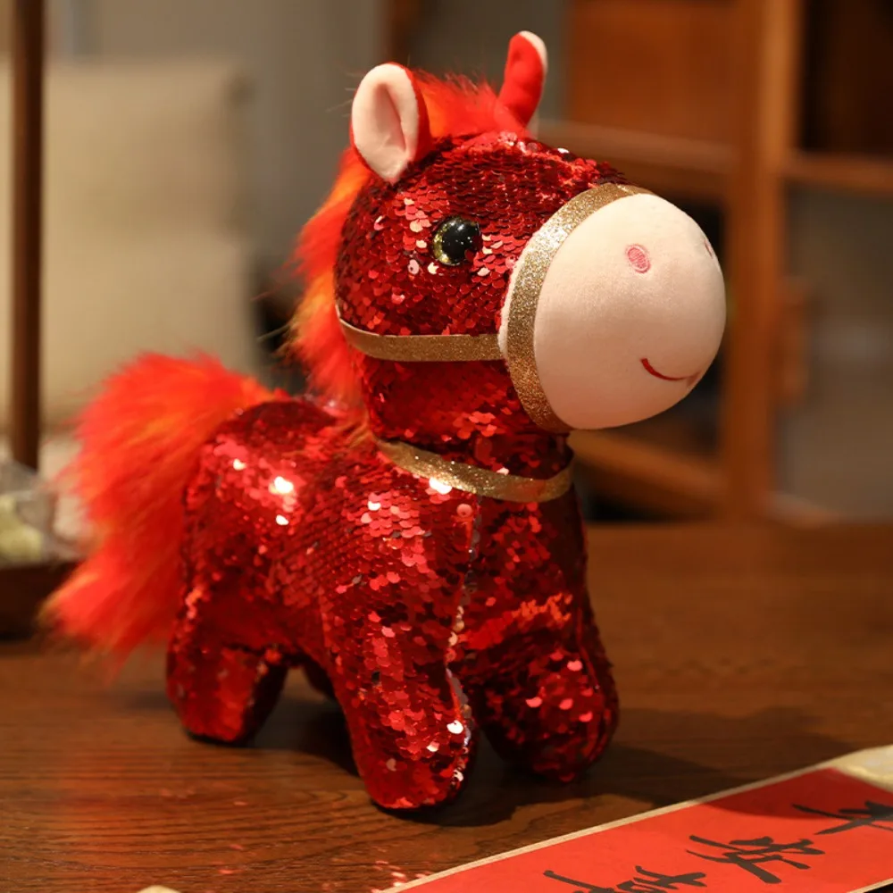 Colorful Sequined Horse Plush Doll Creative 10/20cm Stuffed Animal Pendants Fluffy Flashing Zodiac Pony Figurine Year of Horse
Colorful Sequined Horse Plush Doll Creative 10/20cm Stuffed Animal Pendants Fluffy Flashing Zodiac Pony Figurine Year of Horse