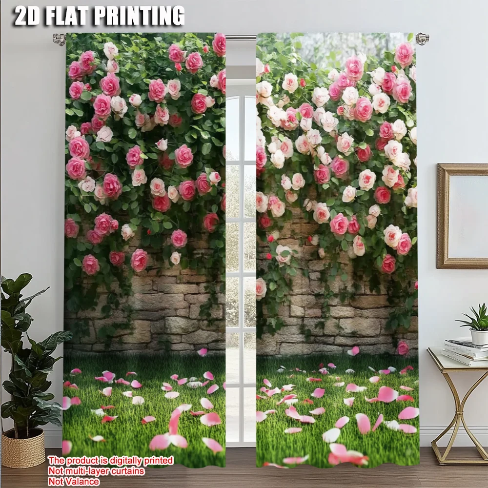 2pcs, Curtain Popular 2D print Pink Flower Wall Green Leaf Garden Polyester (without rod) Art Deco Festive Ldeal for Living
2pcs, Curtain Popular 2D print Pink Flower Wall Green Leaf Garden Polyester (without rod) Art Deco Festive Ldeal for Living