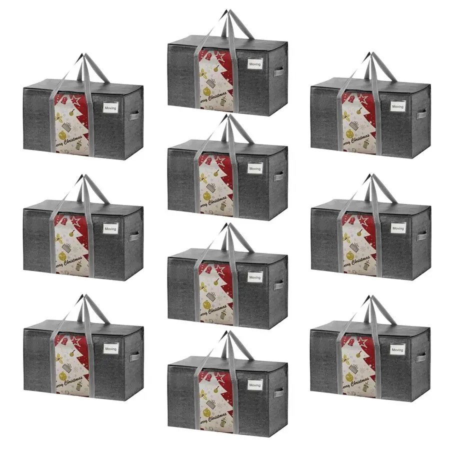 Набор из 10 больших сумок для переезда и контейнеров для хранения рождественских украшений с крышками для декораций, гирлянд, светильников. Коробки для переезда и упаковочные материалы
Набор из 10 больших сумок для переезда и контейнеров для хранения рождественских украшений с крышками для декораций, гирлянд, светильников. Коробки для переезда и упаковочные материалы