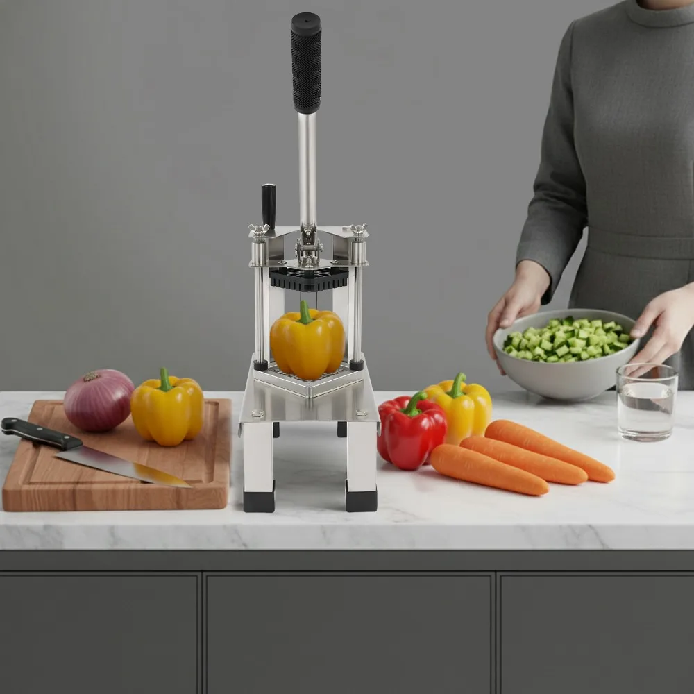 French Fry Cutter, Commercial Potato Slicer, Vegetable Dicer Machine with 7+10+14mm Blades, 304 Stainless Steel, Food Safe for Kitchen Restaurant Use
French Fry Cutter, Commercial Potato Slicer, Vegetable Dicer Machine with 7+10+14mm Blades, 304 Stainless Steel, Food Safe for Kitchen Restaurant Use